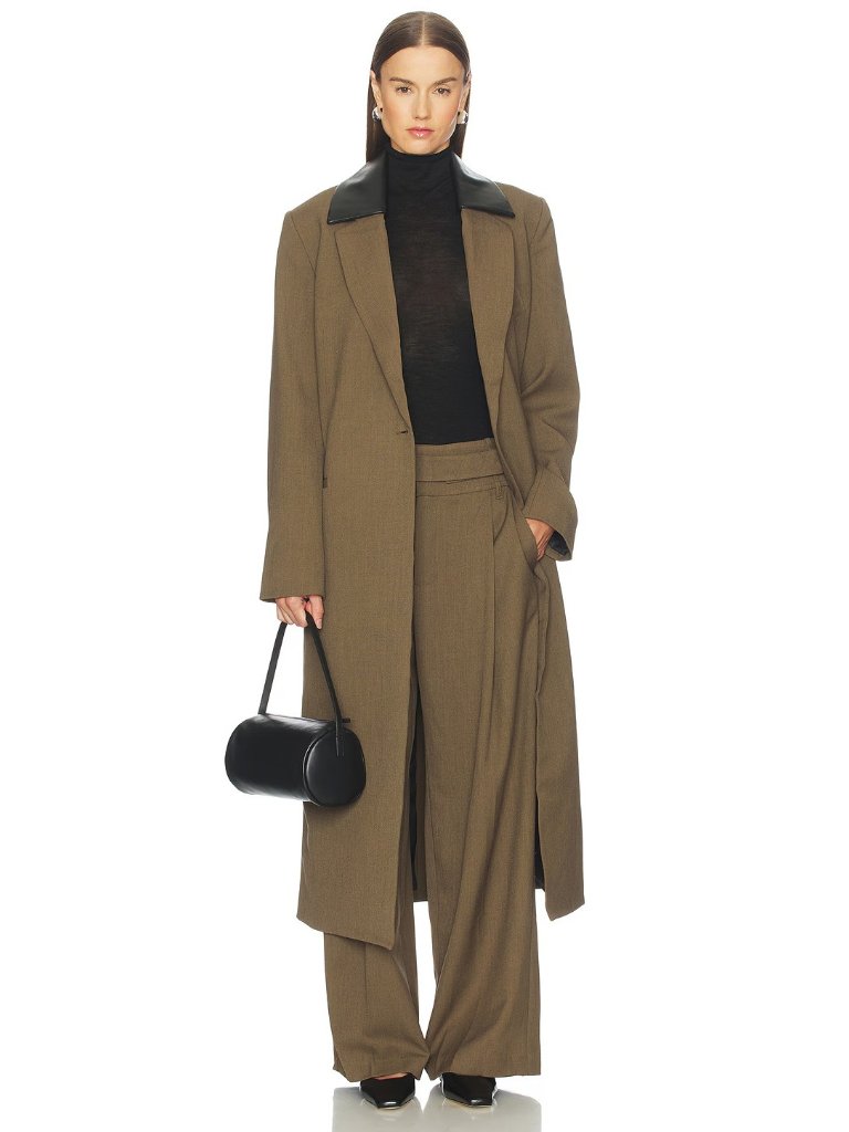 Sir. Sartoria Belted Trouser Pants Chocolate Brown Marle — image 5 of 6